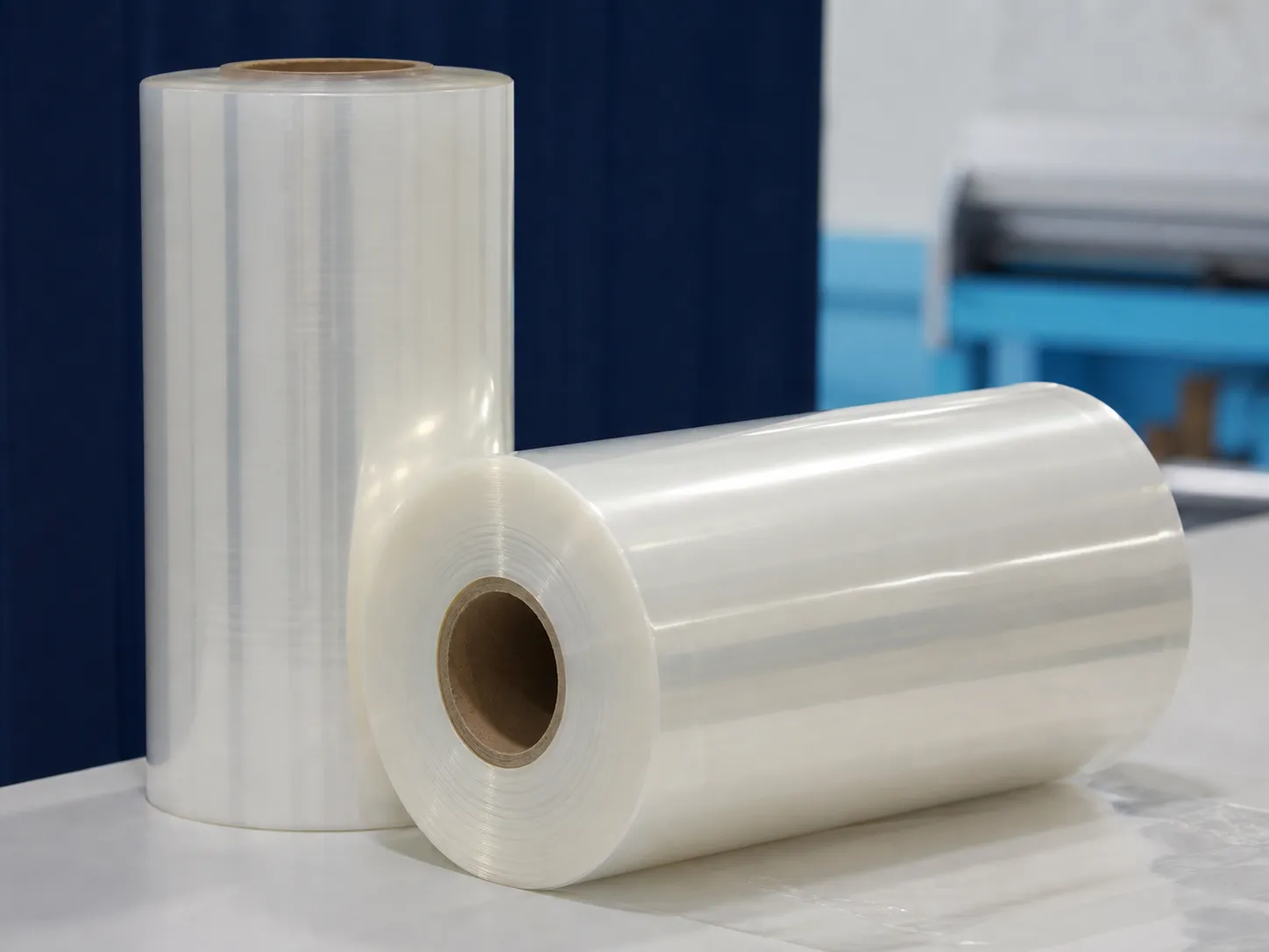 Clear polyethylene film rolls for industrial printing applications